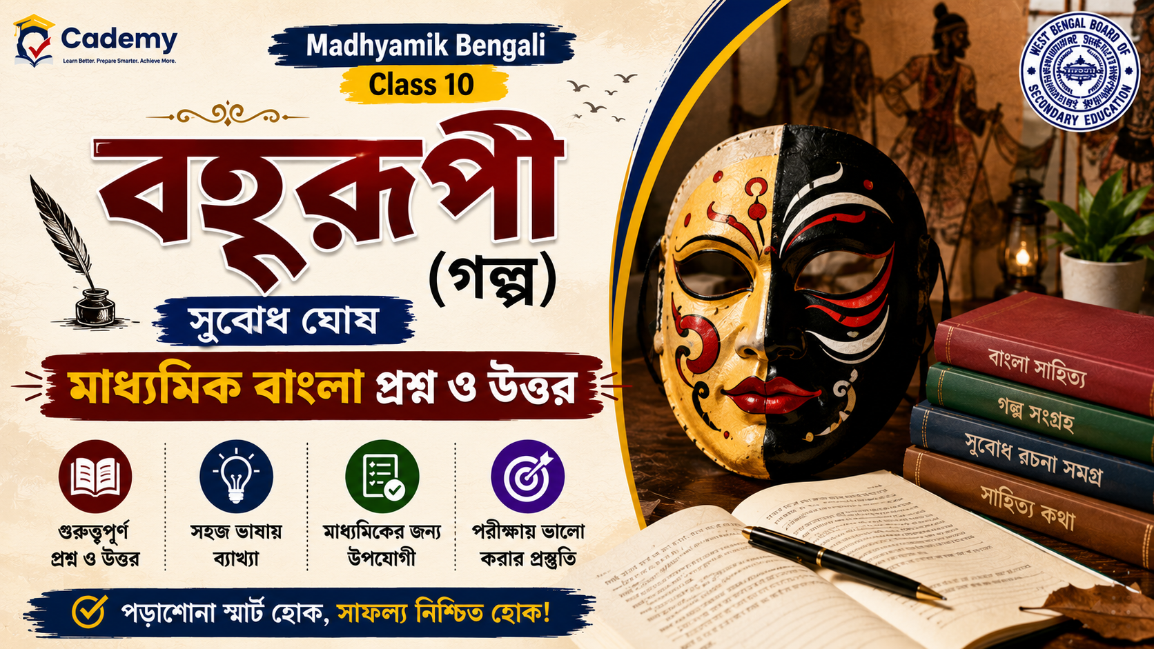 বহুরূপী (গল্প) সুবোধ ঘোষ – মাধ্যমিক বাংলা প্রশ্ন ও উত্তর | Madhyamik Bengali Bohurupi Question and Answer