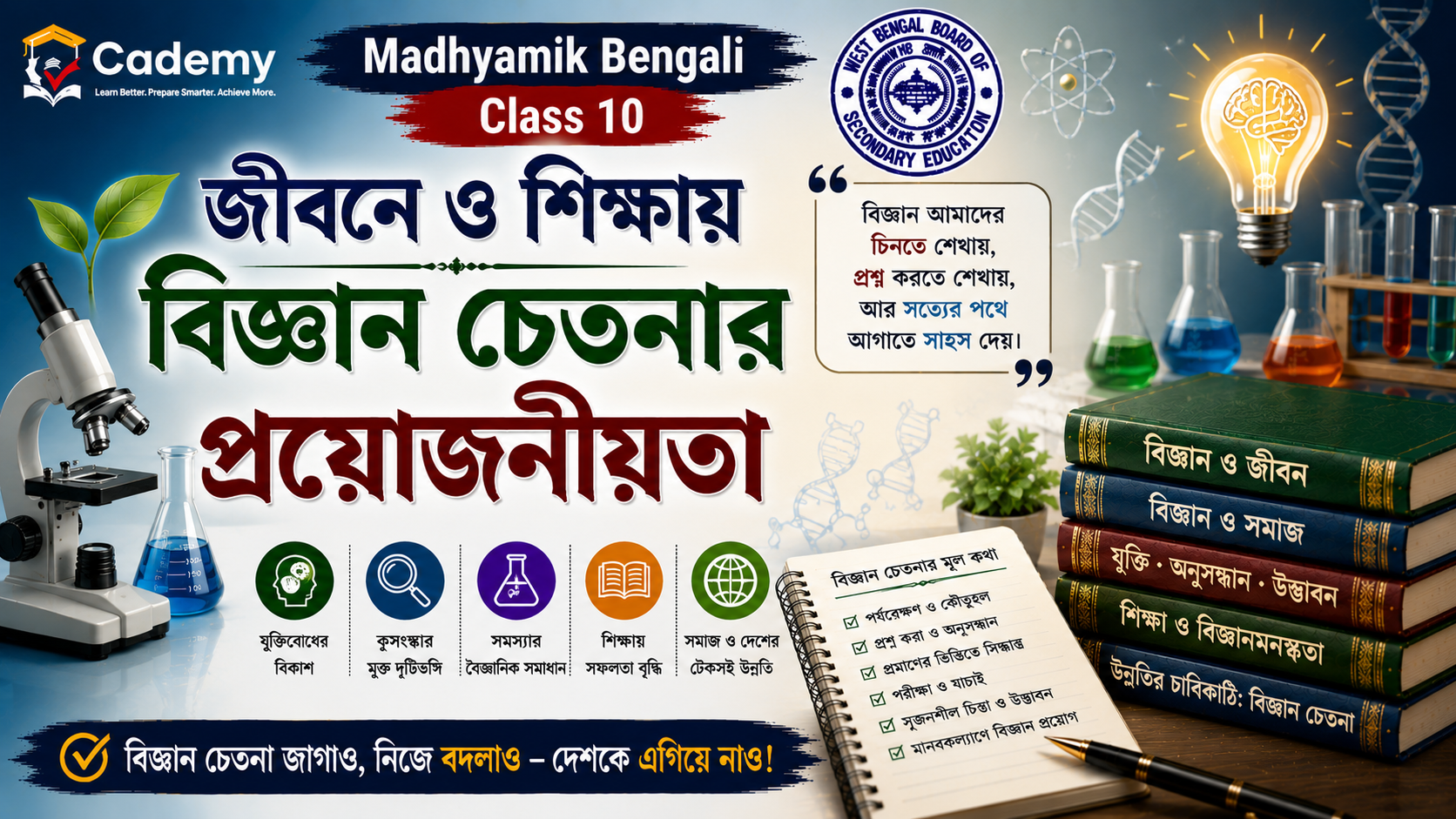 জীবনে ও শিক্ষায় বিজ্ঞান চেতনার প্রয়োজনীয়তা | Jibon O Shikhay Biggan – Bangla Rachana