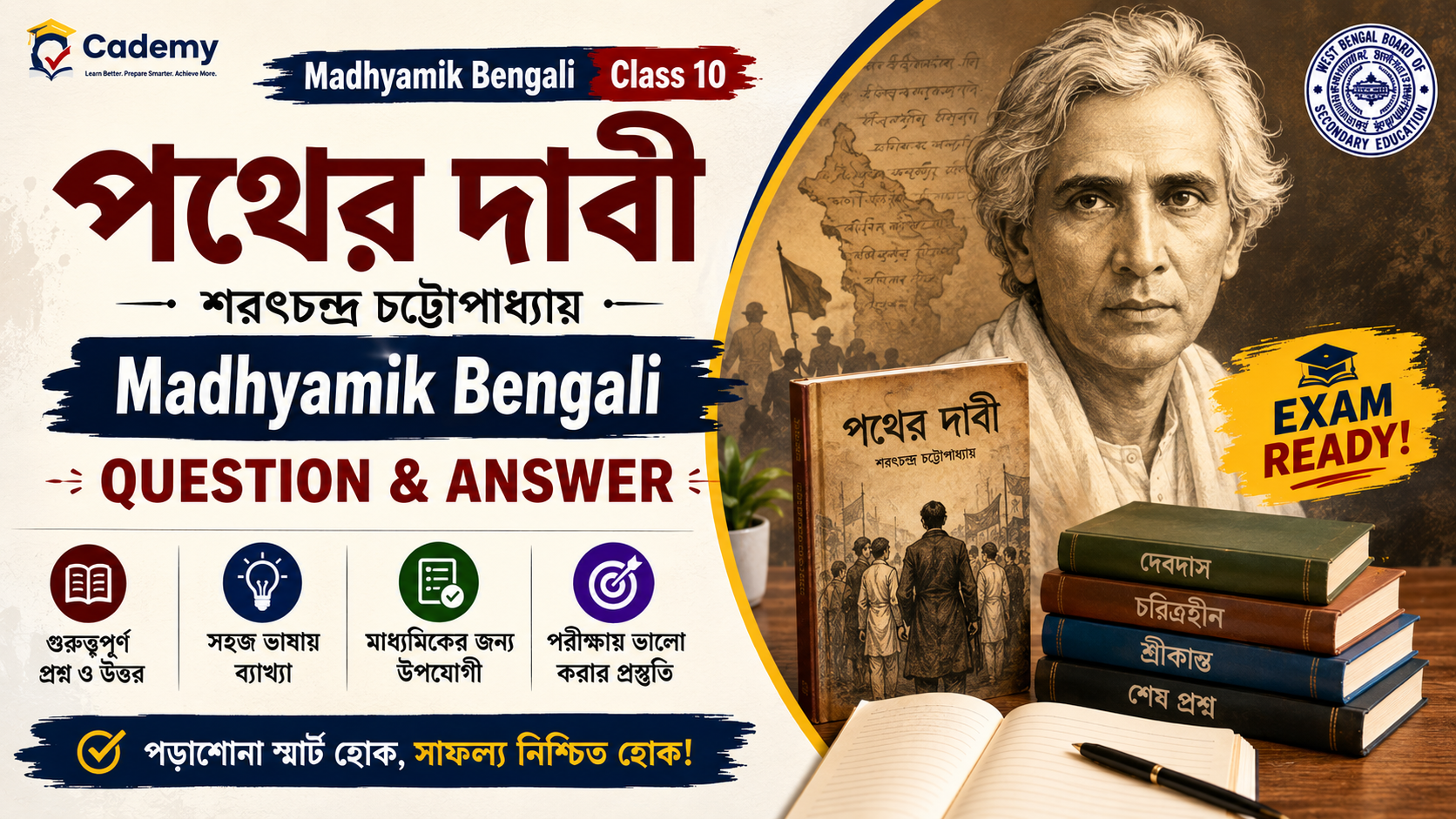 Pather Dabi by Sarat Chandra Chattopadhyay – Madhyamik Bengali Question and Answer