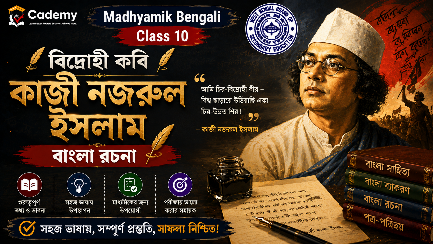 বিদ্রোহী কবি কাজী নজরুল ইসলাম বাংলা রচনা | Kazi Nazrul Islam Bangla Rachana