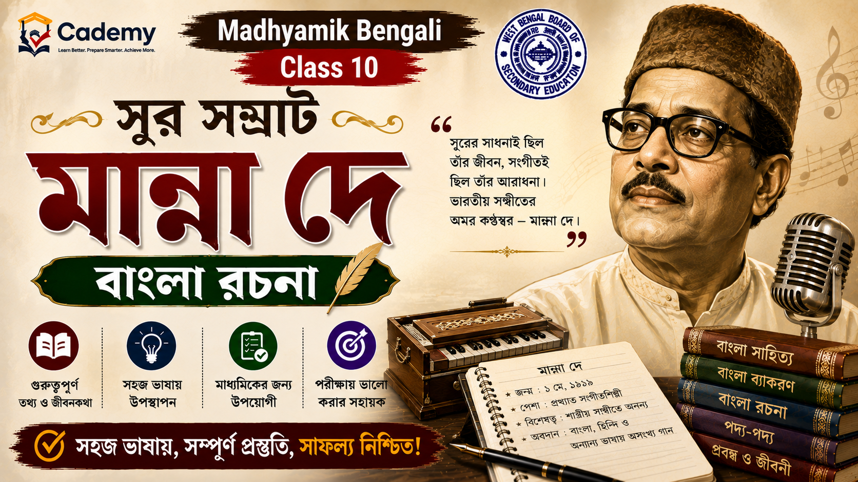 সুর সম্রাট মান্না দে বাংলা রচনা | Manna Dey – Bangla Rachana