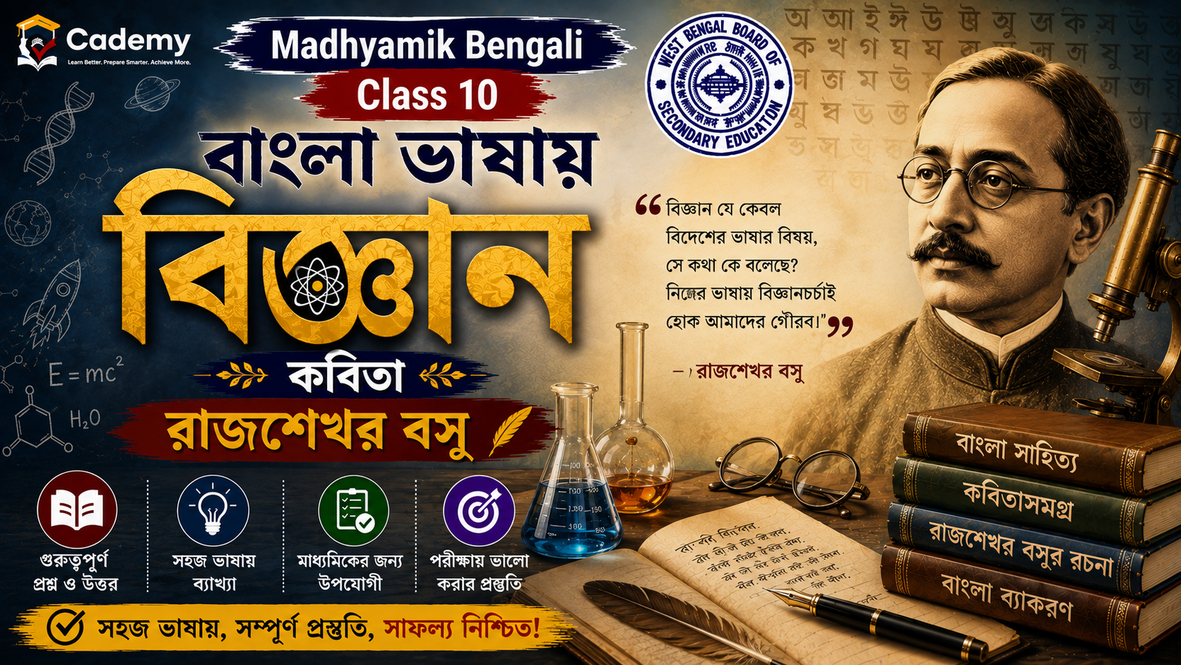বাংলা ভাষায় বিজ্ঞান Bangla Bhashay Bigyan – মাধ্যমিক বাংলা প্রশ্ন ও উত্তর | Rajshekhar Basu