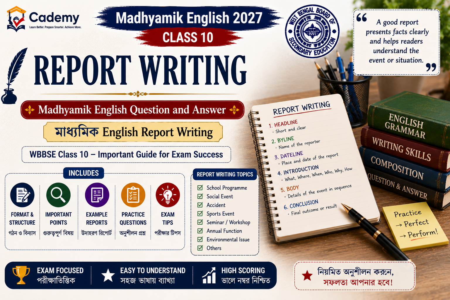 Report Writing – Madhyamik English Question and Answer | মাধ্যমিক English Report Writing